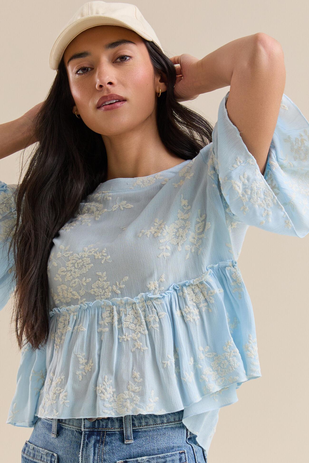 Wanda Ruffle Babydoll Top Product Image