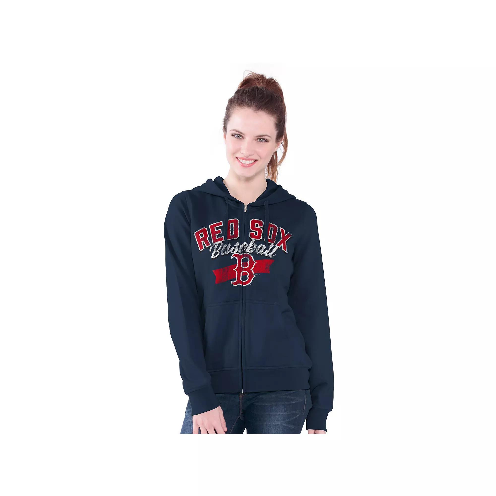 Women's G-III 4Her by Carl Banks Navy Boston Red Sox Wild Cat Full-Zip Hoodie,  Product Image