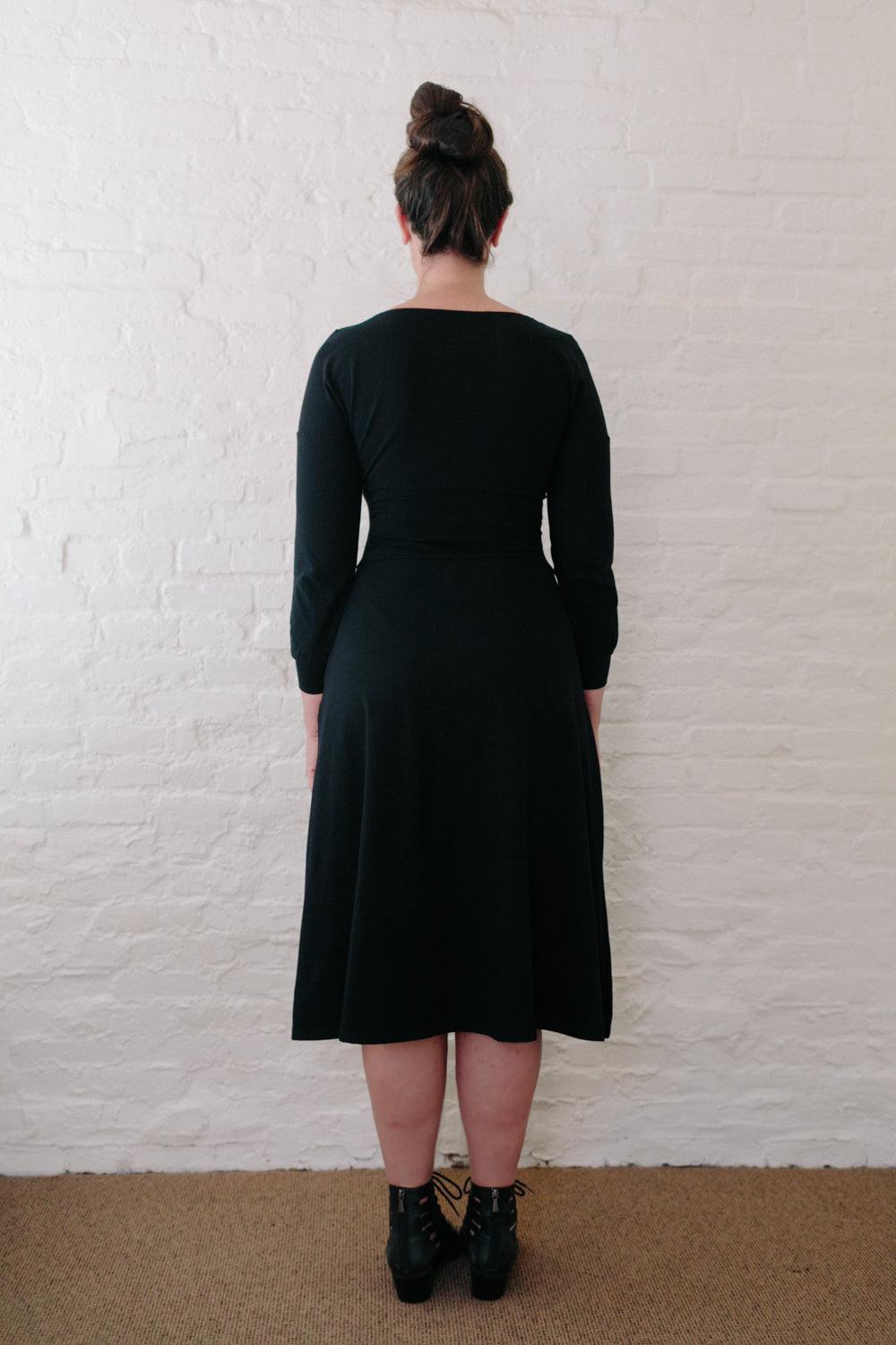 Simone Dress in Black Knit Product Image