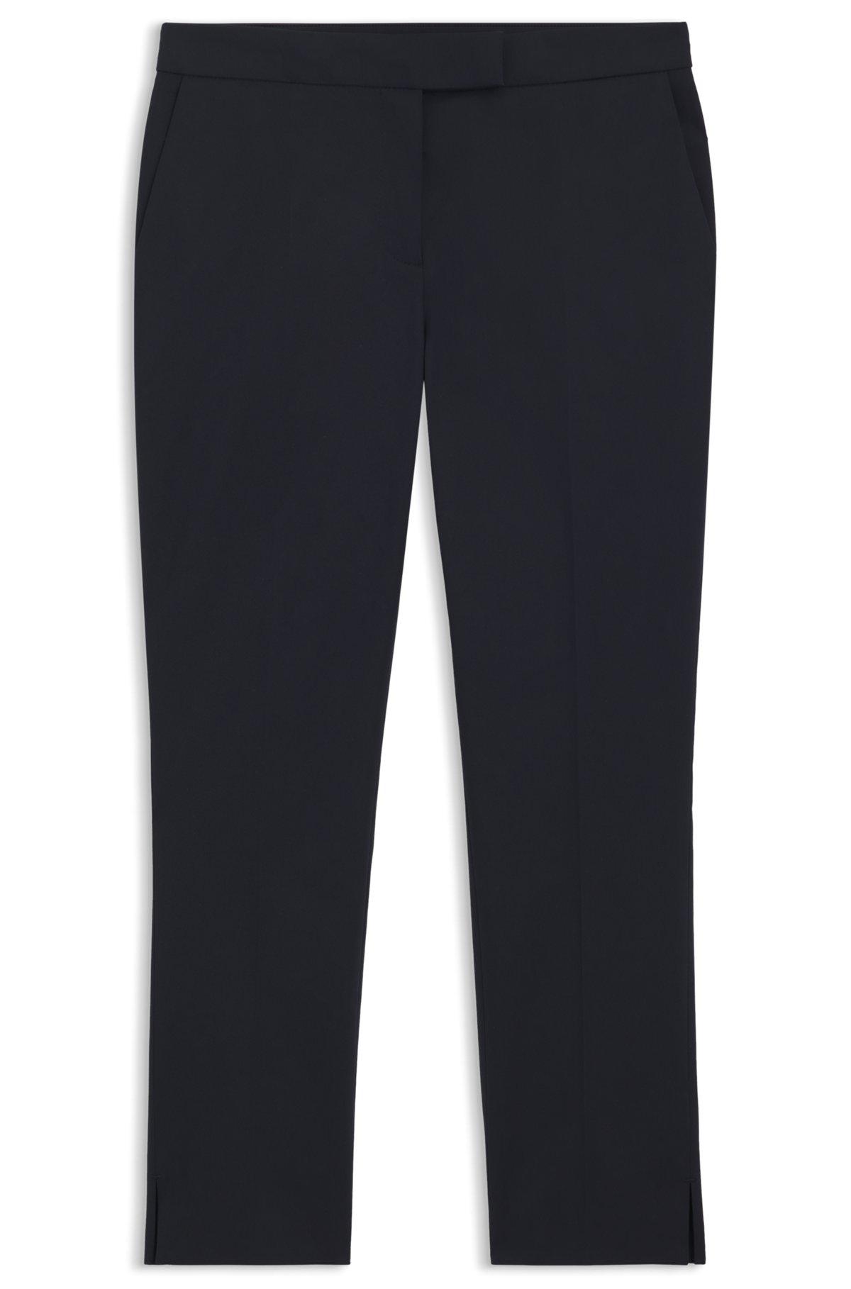 BOSS - Slim-fit pants in stretch cotton - Dark Blue Product Image