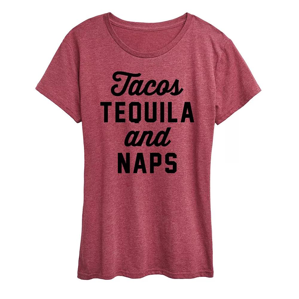 Women's Tacos Tequila And Naps Graphic Tee,  Product Image