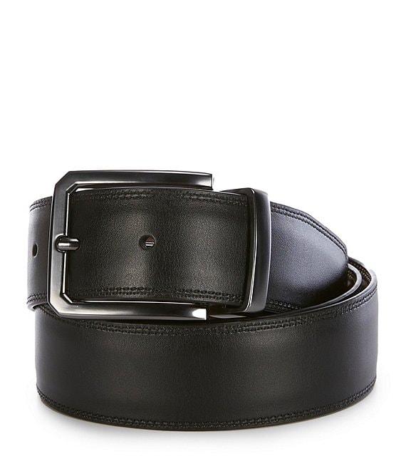 Roundtree & Yorke Half-Stitch Reversible Genuine Leather Dress Belt Product Image