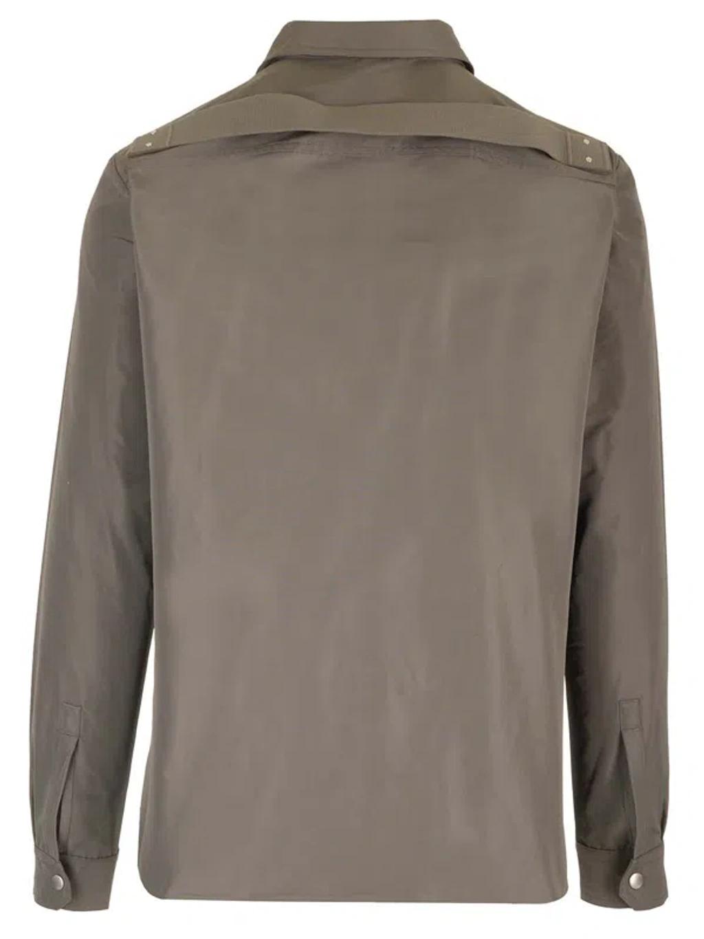 RICK OWENS Fogpoket Dove Grey Shirt Jackets Grey In Gray Product Image