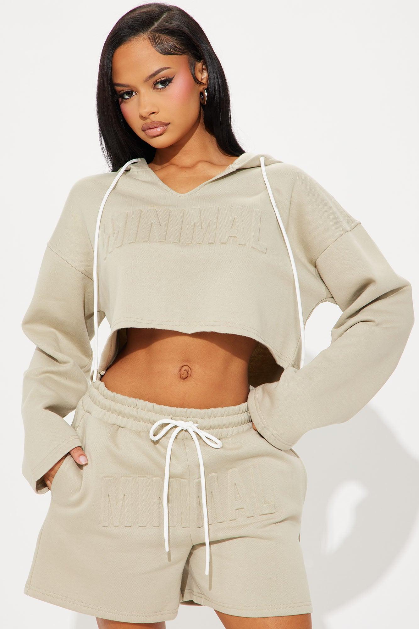 Go Minimal Fleece Short Set - Sage Product Image