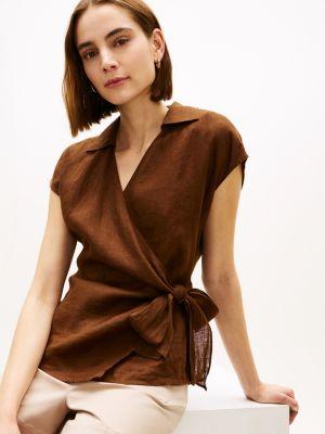 Sleeveless Linen Wrap Top Product Image