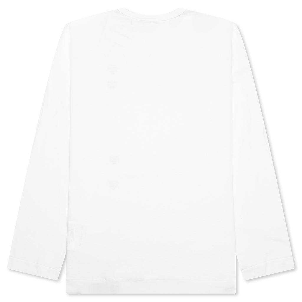 Logo Print Any Heart L/S T-Shirt - White Male Product Image
