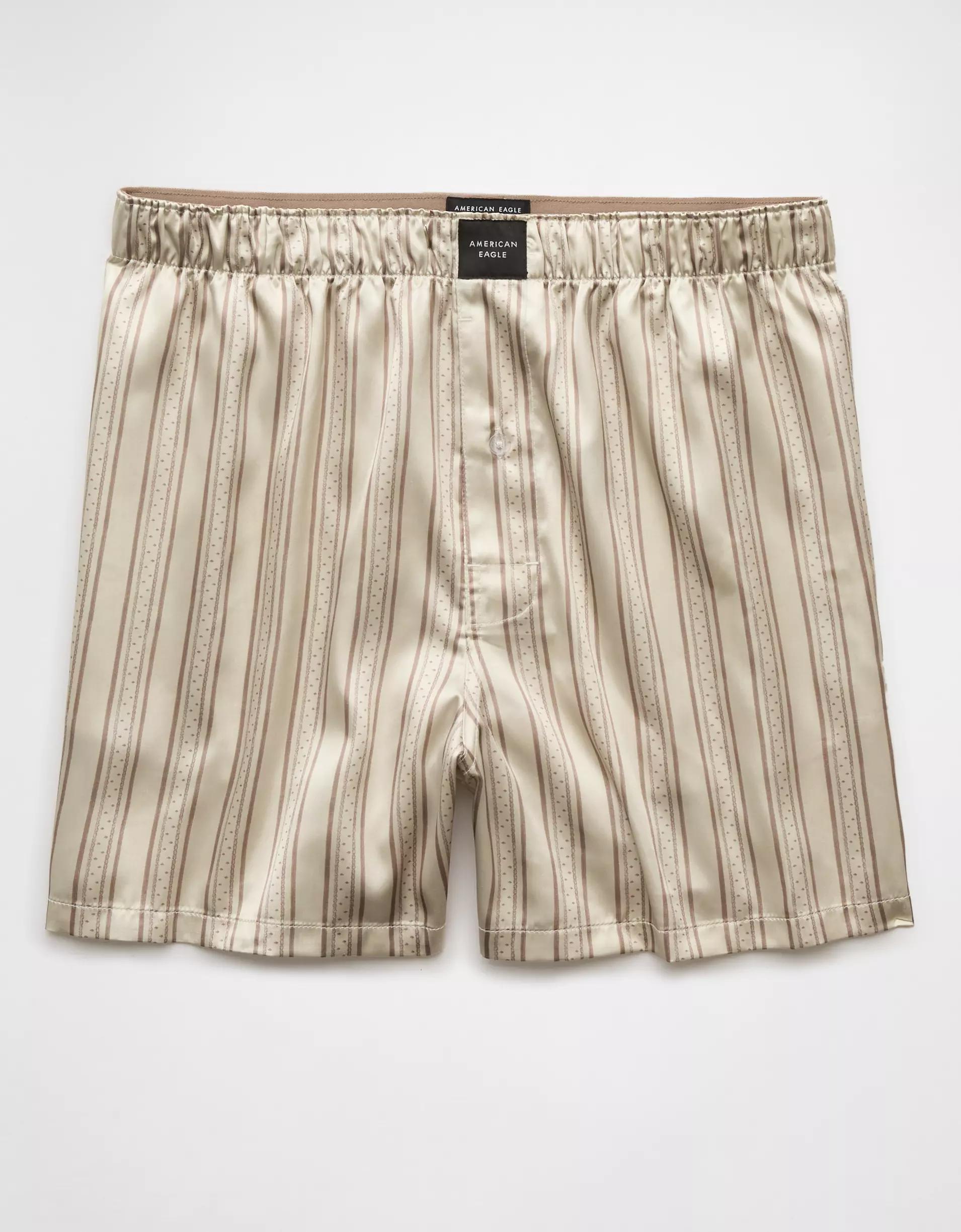 AEO Men's Striped Satin Pocket Boxer Short Product Image