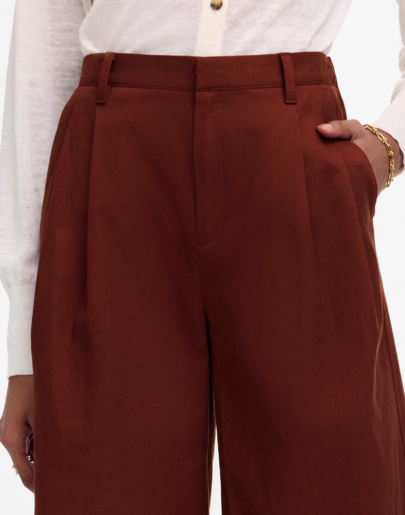 Relaxed Pleated Trouser Shorts in Drapey Twill Product Image
