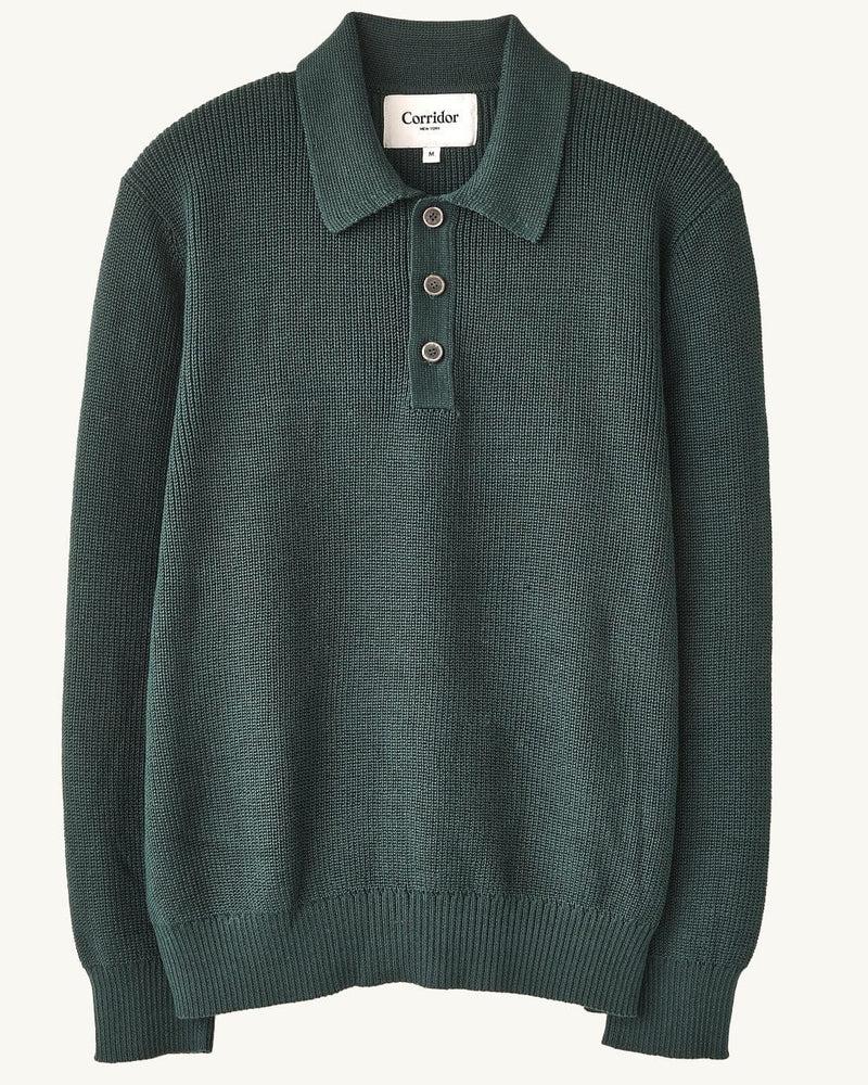 LS Slouchy Polo - Green Product Image