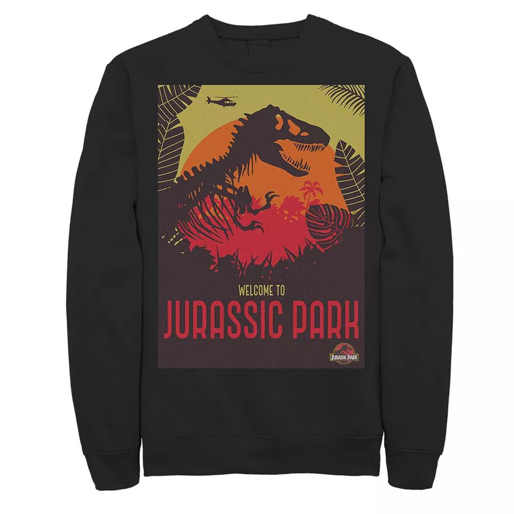 Men's Jurassic Park Welcome T-Rex Sunset Sweatshirt,  Product Image