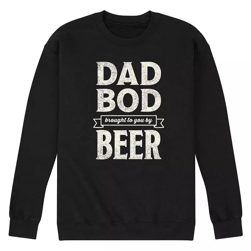 Mens Dad Bod By Beer Fleece Sweatshirt Blue Product Image