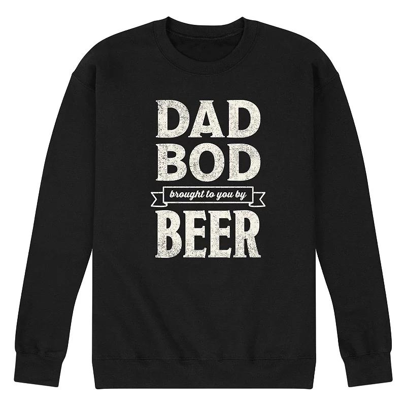 Mens Dad Bod By Beer Fleece Sweatshirt Blue Product Image