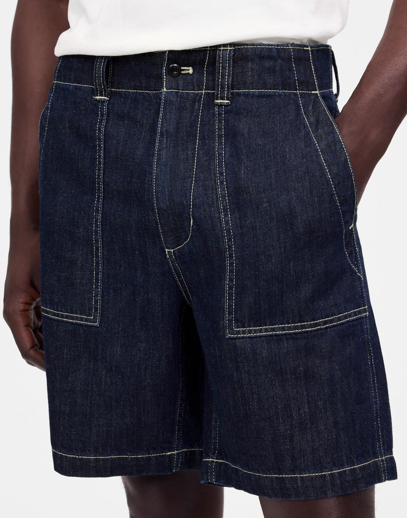 Patch Pocket Shorts in Summer Denim Product Image