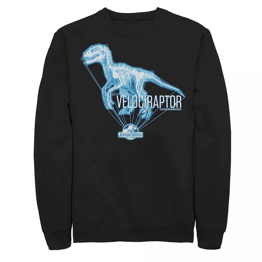 Men's Jurassic World Velociraptor Hologram Title Logo Sweatshirt,  Product Image