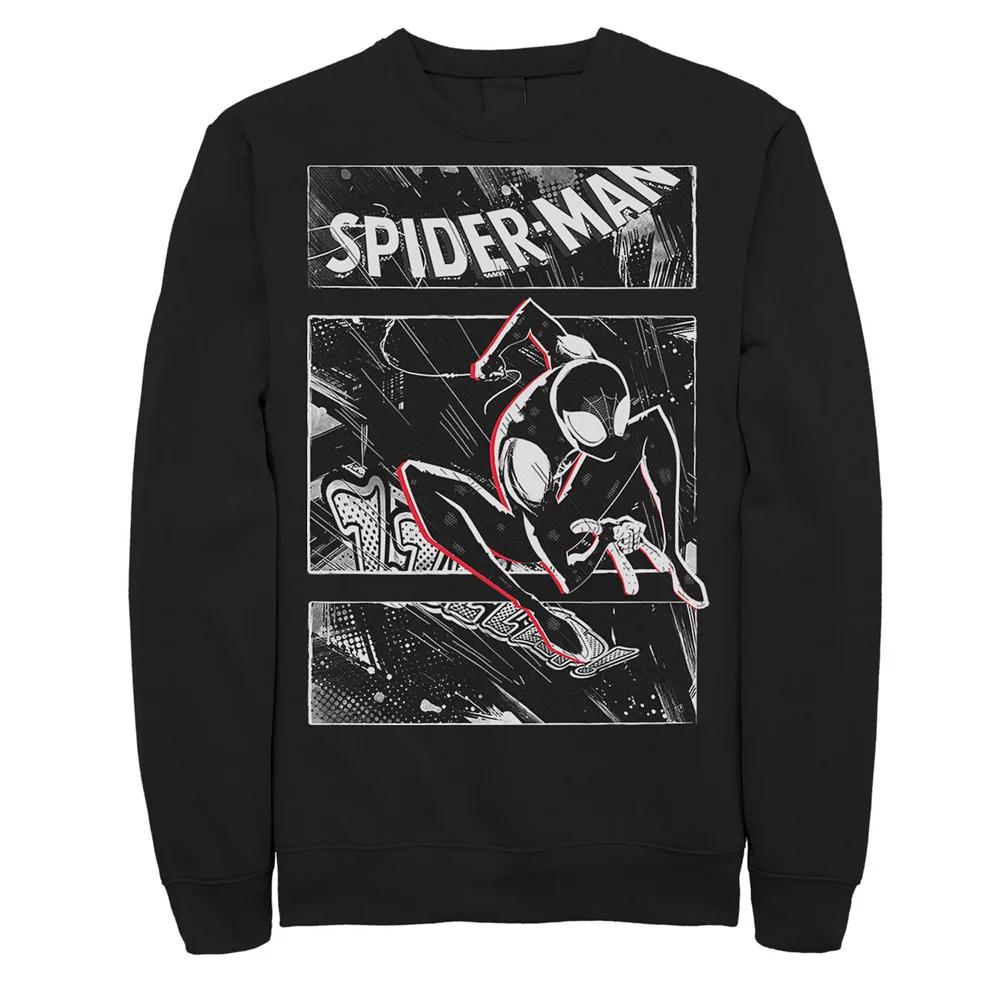 Men's Marvel Spider-Man Spiderverse Comic Retro Graphic Fleece Pullover,  Product Image