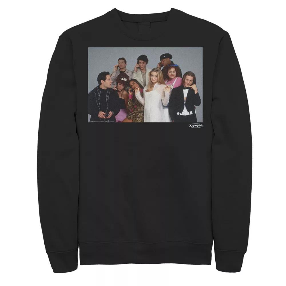 Men's Clueless Cast Funny Group Shot Fleece, Size: XXL, Black Product Image