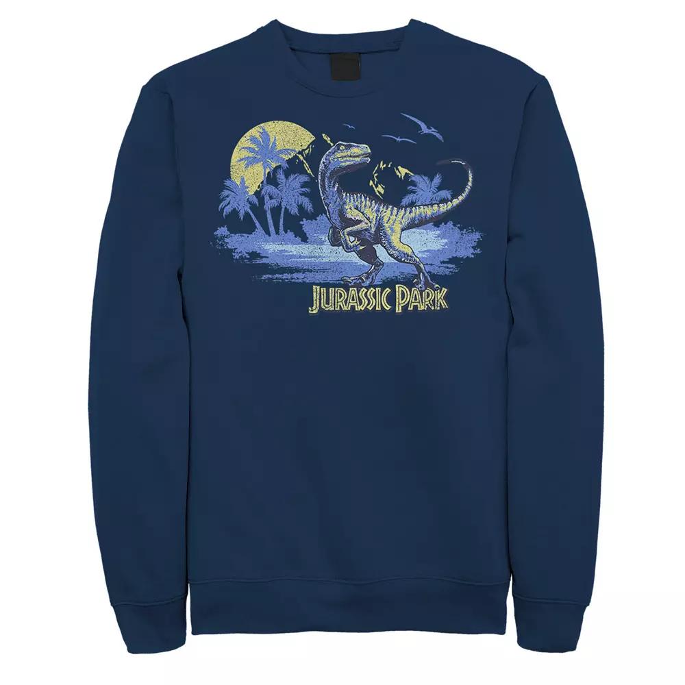 Men's Jurassic Park Raptor Distressed Portrait Sweatshirt,  Product Image