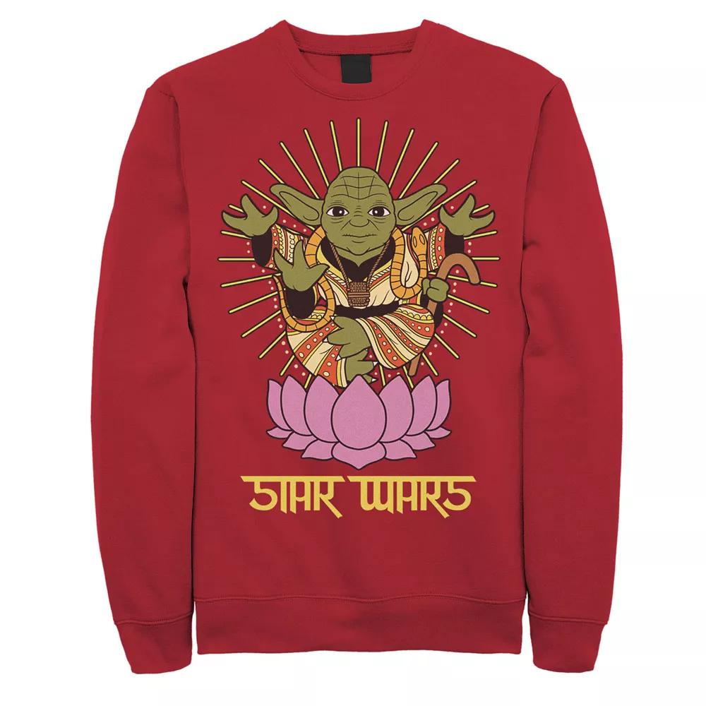 Men's Star Wars Yoda Lotus Flower Portrait Sweatshirt,  Product Image