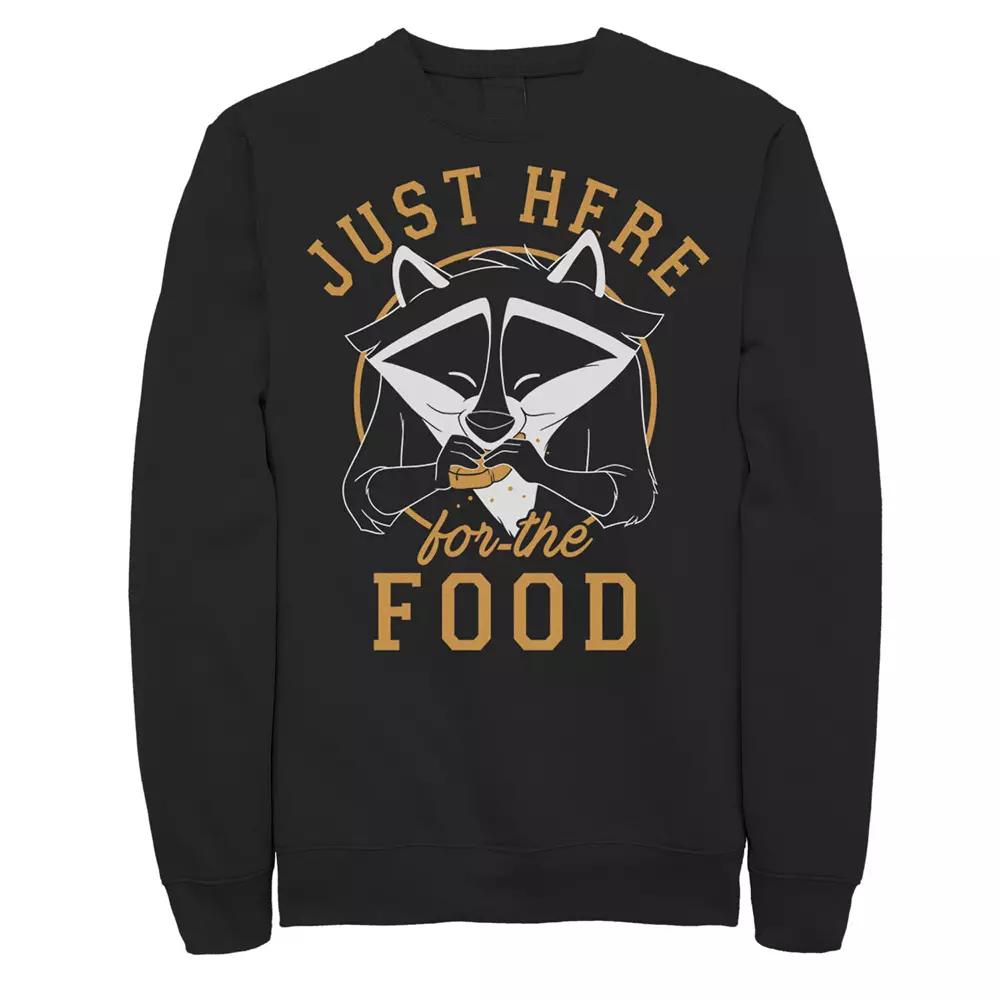 Disney's Pocahontas Meeko Men's Just Here For The Food Portrait Sweatshirt,  Product Image