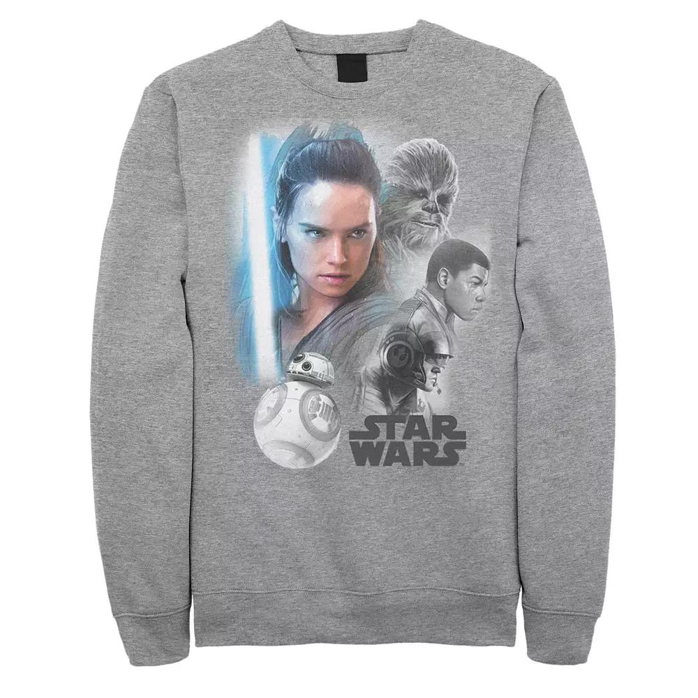 Men's Star Wars Real Heroes Poster Fleece, Size: Small, Athletic Grey Product Image
