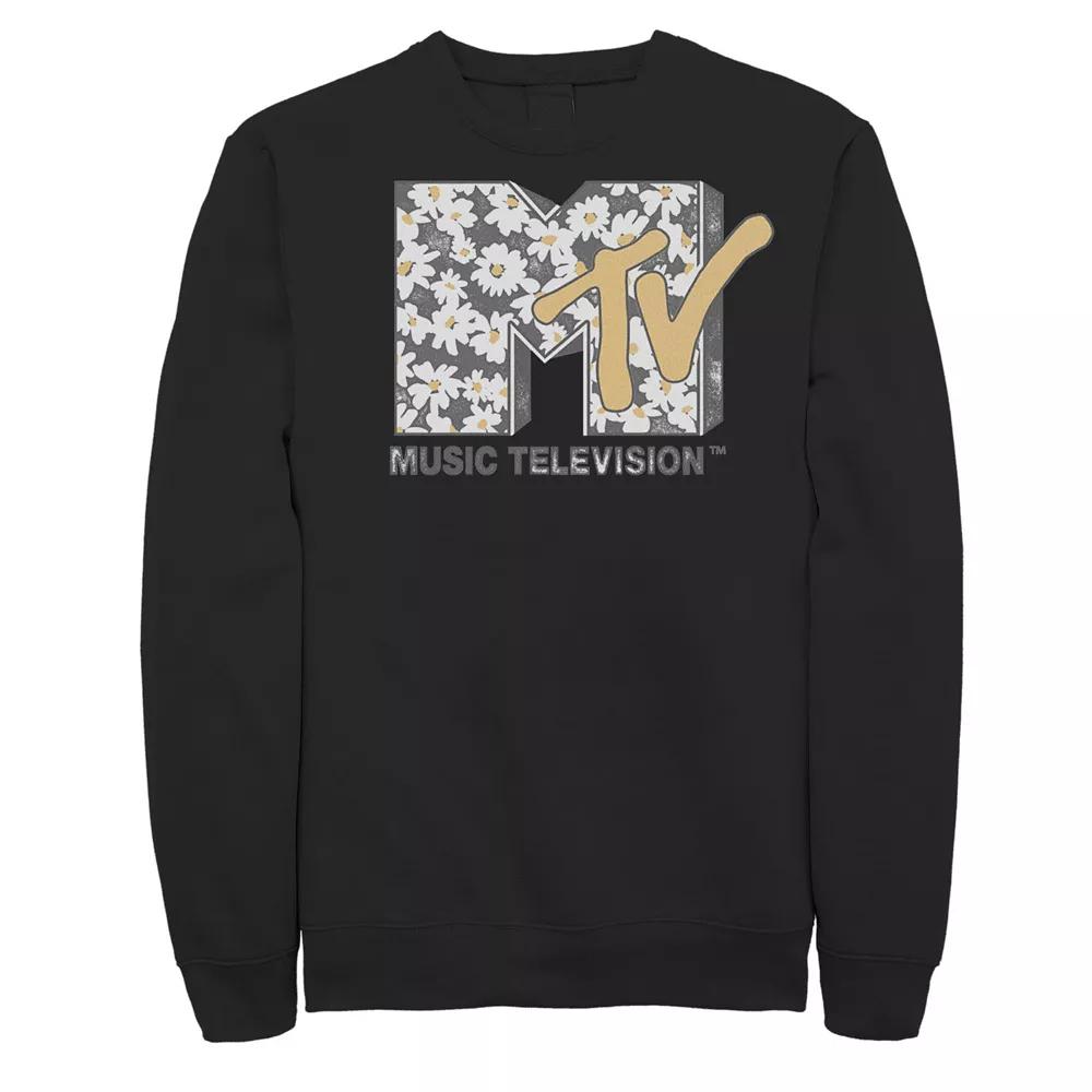 Men's MTV Daisy Distressed Logo Sweatshirt,  Product Image