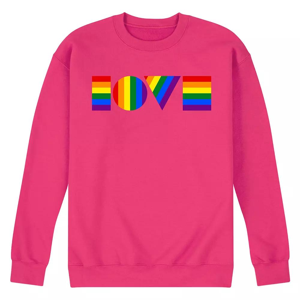 Men's Pride Love Fleece Sweatshirt,  Product Image