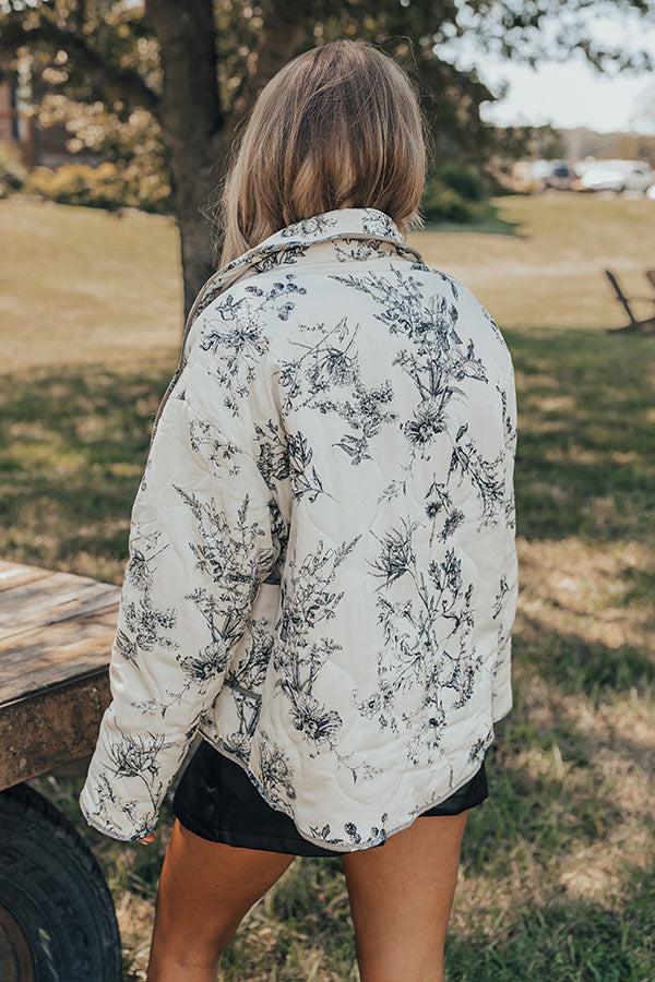 Stellar Style Quilted Floral Jacket Product Image