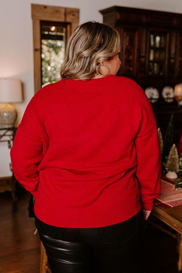 Coy Smile Knit Sweater Top Curves Product Image