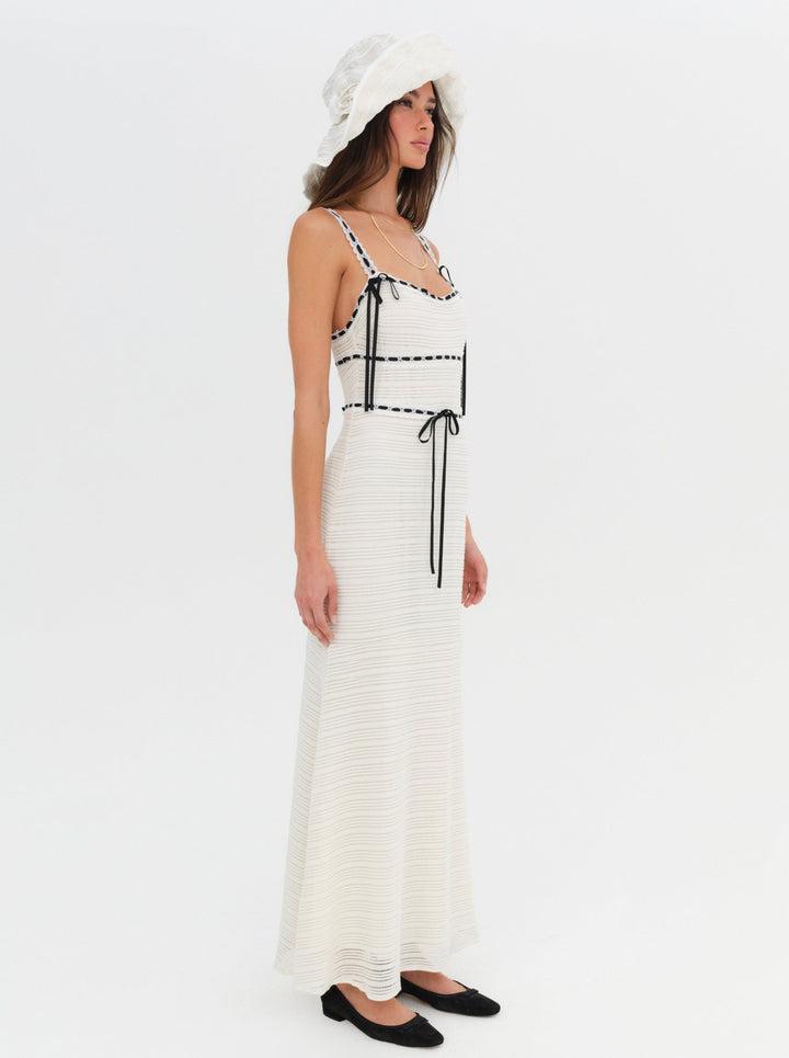 Mayfair Crochet Maxi Dress — Ivory Product Image