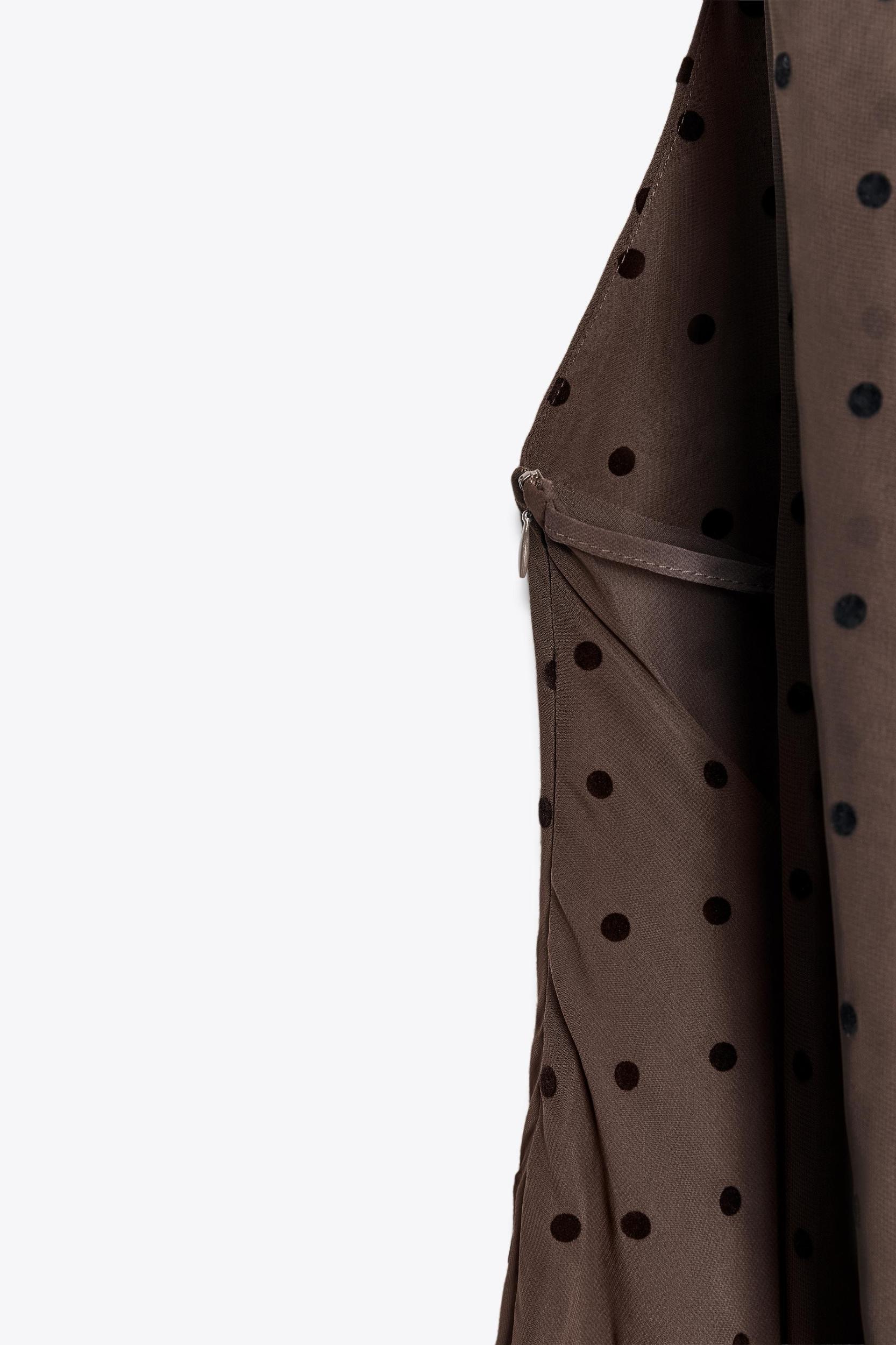 POLKA DOT SCARF MAXI DRESS Product Image