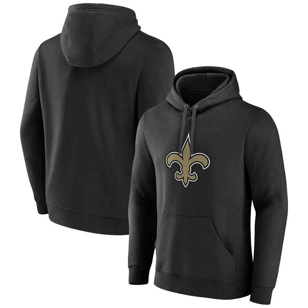 Men's Fanatics Black New Orleans Saints Primary Logo Fleece Pullover Hoodie, Size: 3XL Product Image