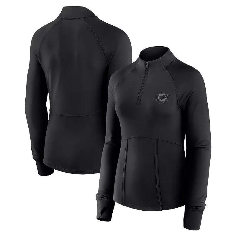 Women's Fanatics Black Miami Dolphins Elements Quarter-Zip Jacket,  Product Image