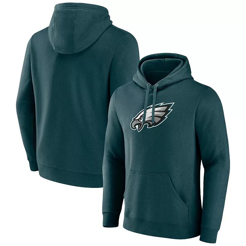 Men's Fanatics Midnight Green Philadelphia Eagles Primary Logo Fleece Pullover Hoodie, Size: 2XL Product Image