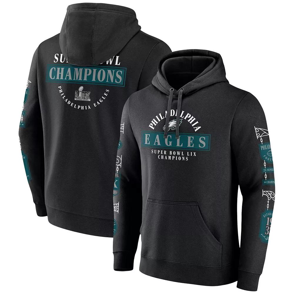 Men's Fanatics Black Philadelphia Eagles Super Bowl LIX Champions Big & Tall Pullover Hoodie, Size: 6XB Product Image