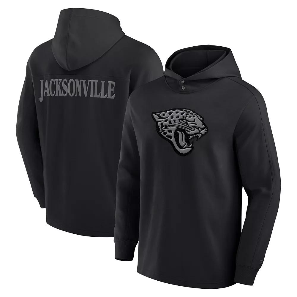 Men's Fanatics Black Jacksonville Jaguars Elements Blaze Tri-Blend Long Sleeve Hoodie T-Shirt, Size: Medium Product Image