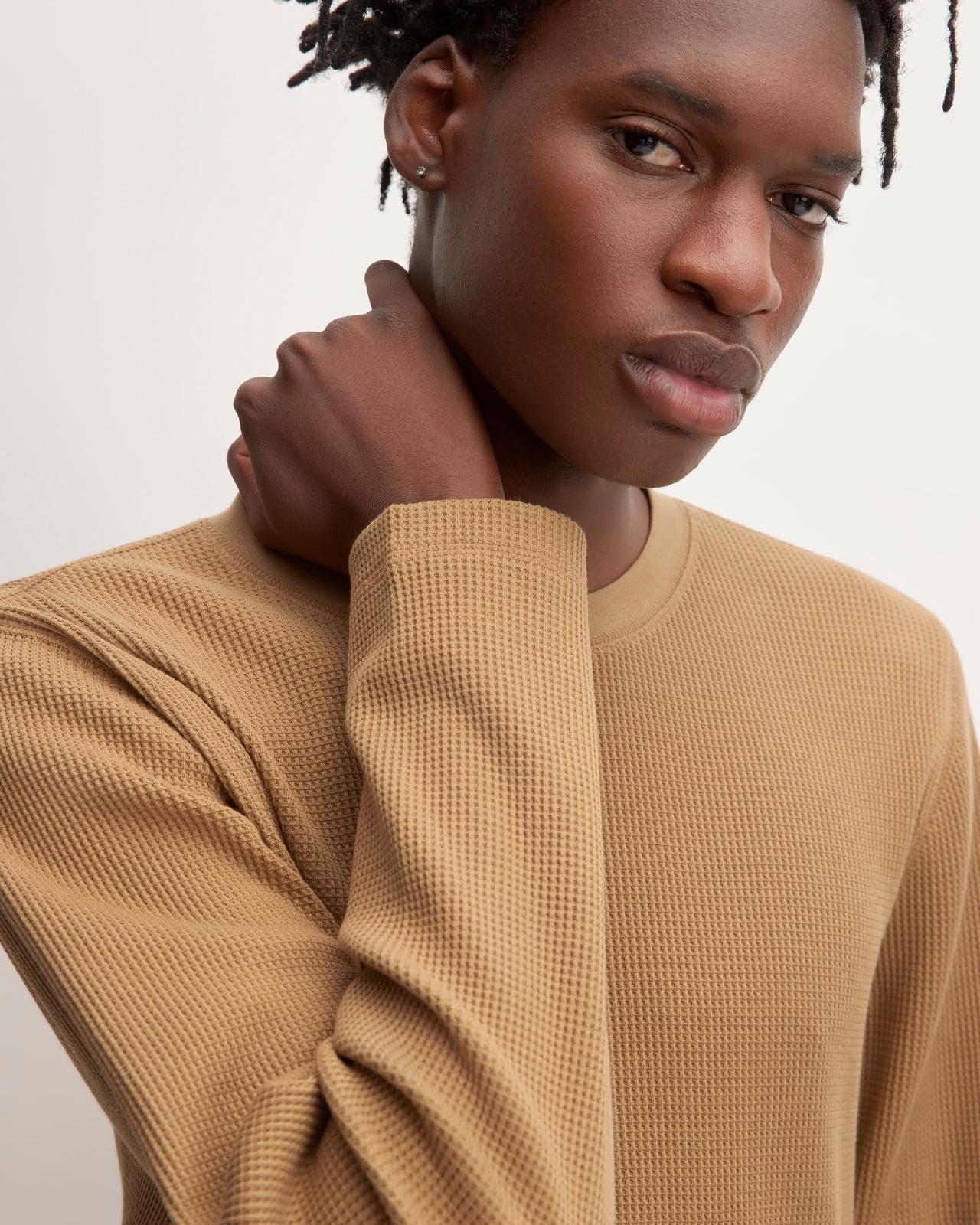 Mens Waffle Long-Sleeve Crew T-Shirt by Everlane Product Image