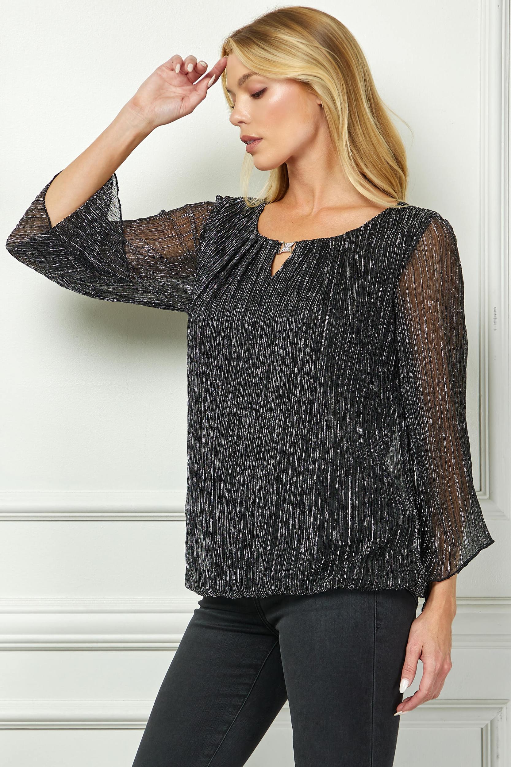 Sara Michelle 3/4 Bell Sleeve  2 Fer Dress And Necklace Product Image