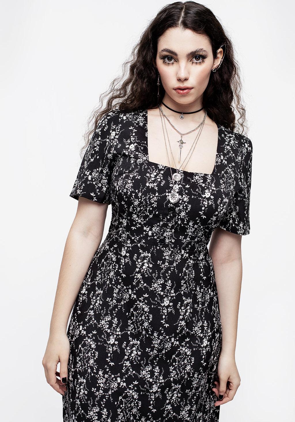 Naomi Floral Square Neck Midaxi Dress Product Image