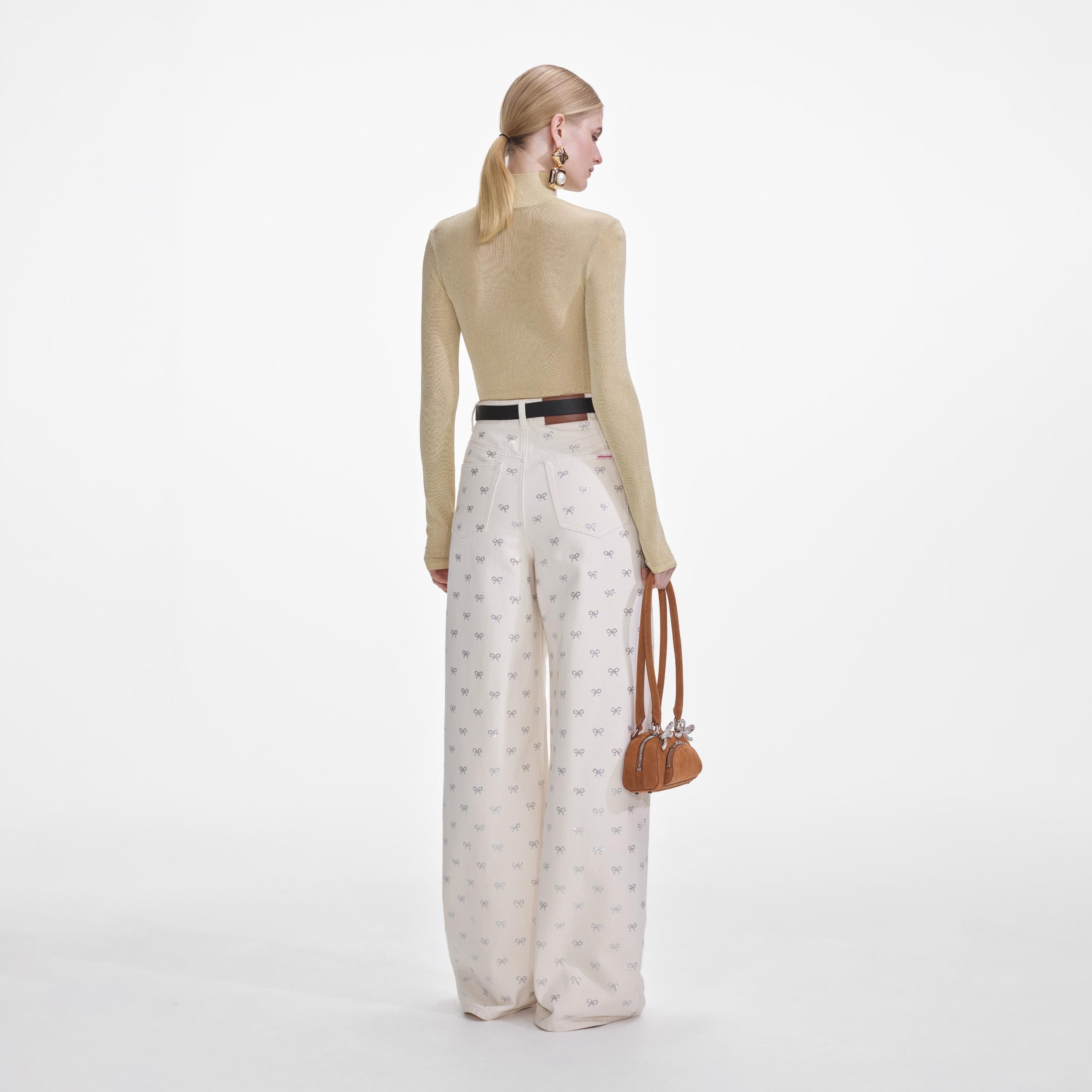 Yellow Viscose Knit Top Product Image