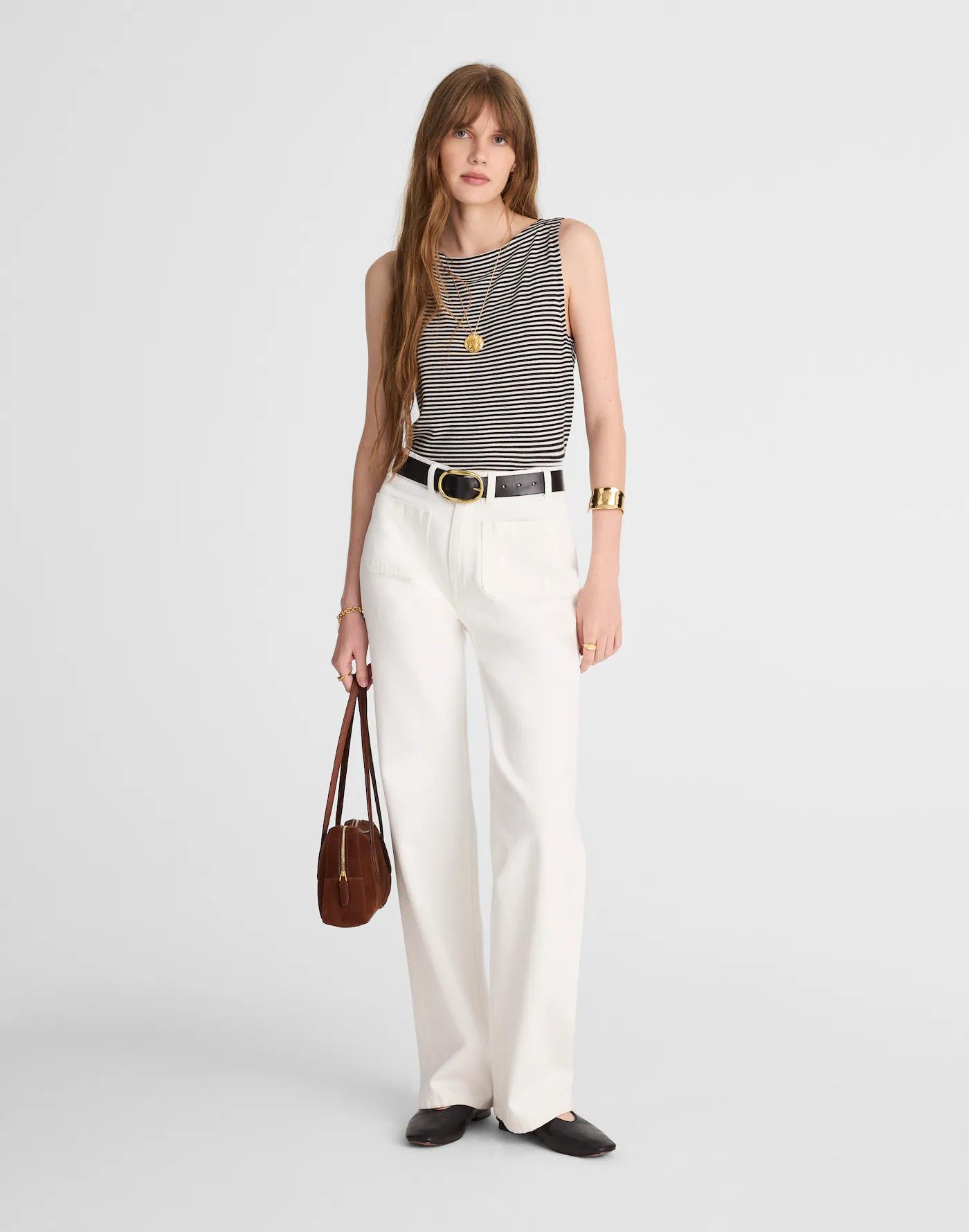 Boatneck Sleeveless Sweater Product Image