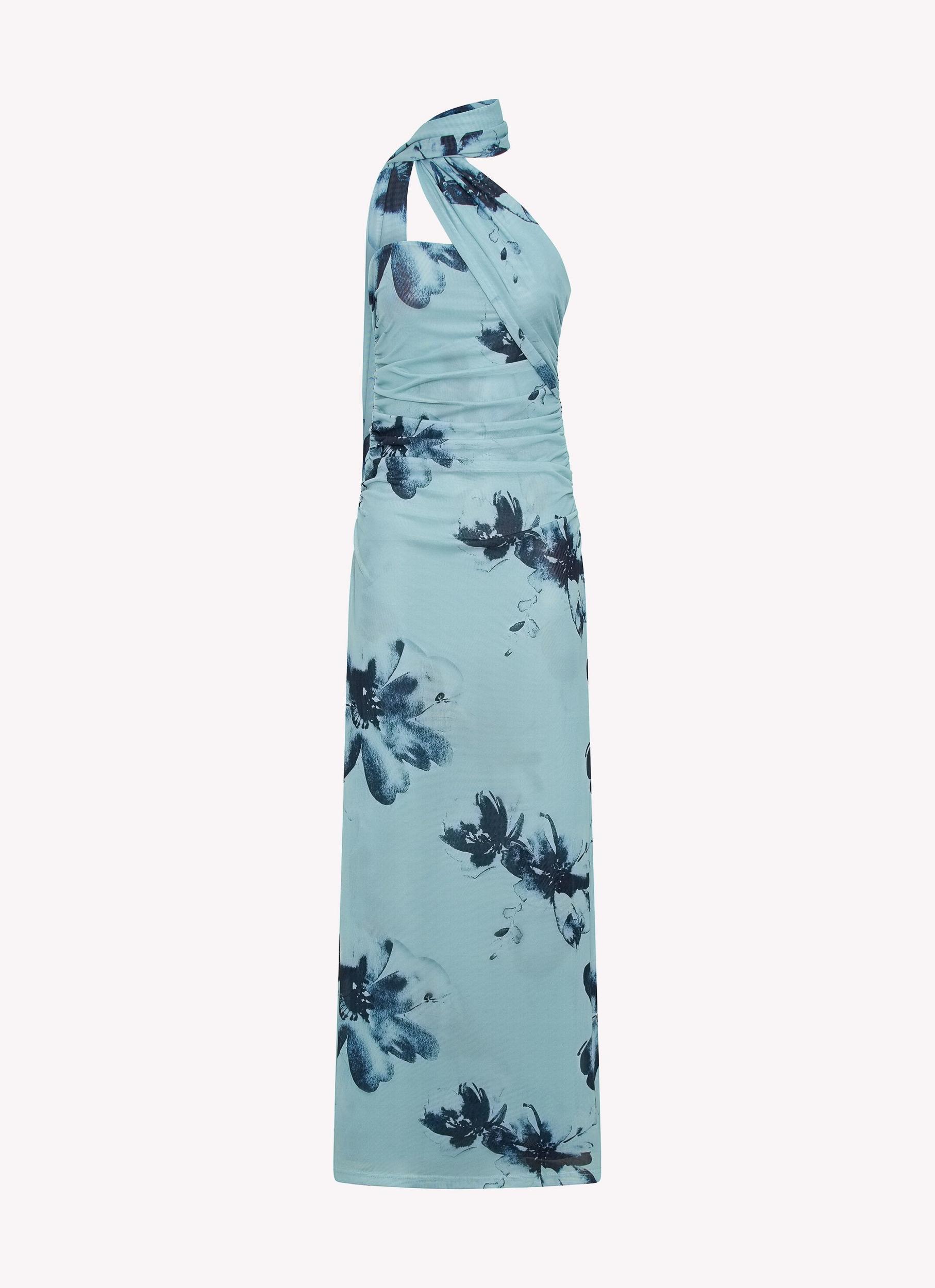 Songbird Maxi Dress - Blue Black Floral Product Image