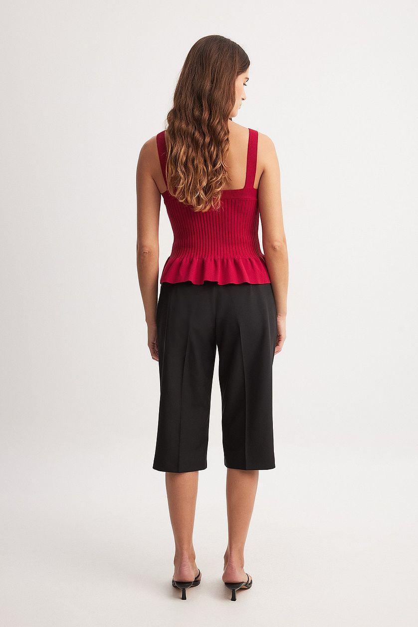 Knitted Peplum Top Product Image