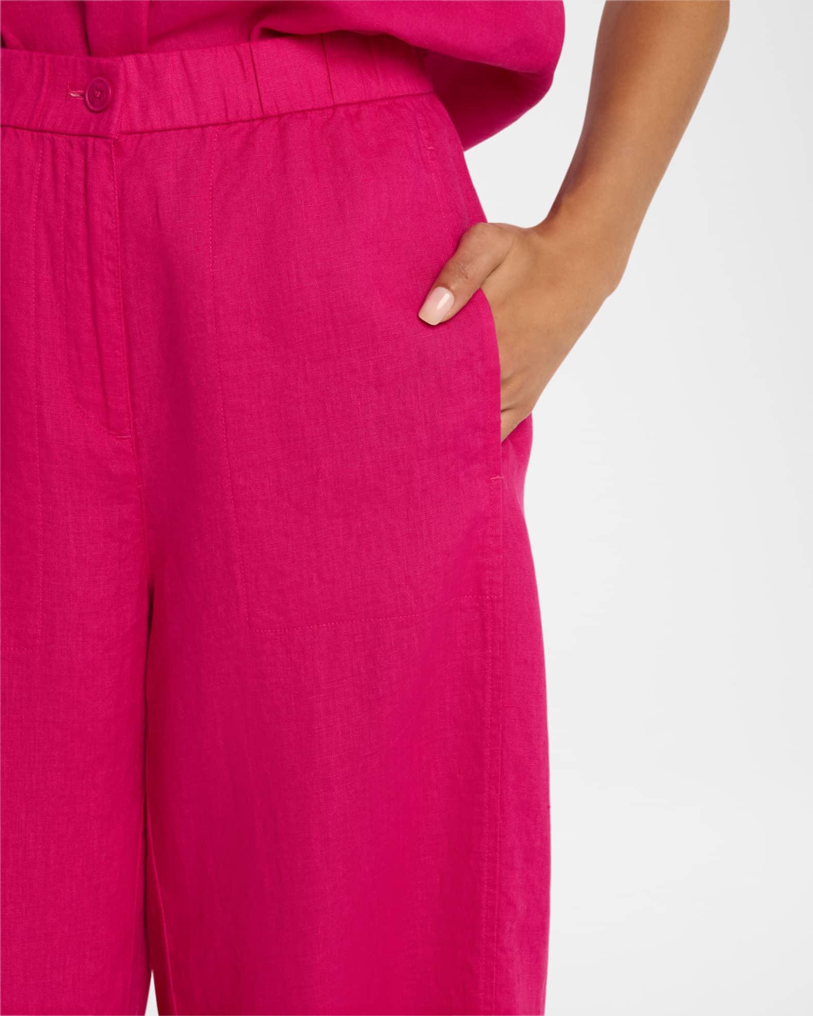 Wide-Leg Organic Linen Pants Product Image