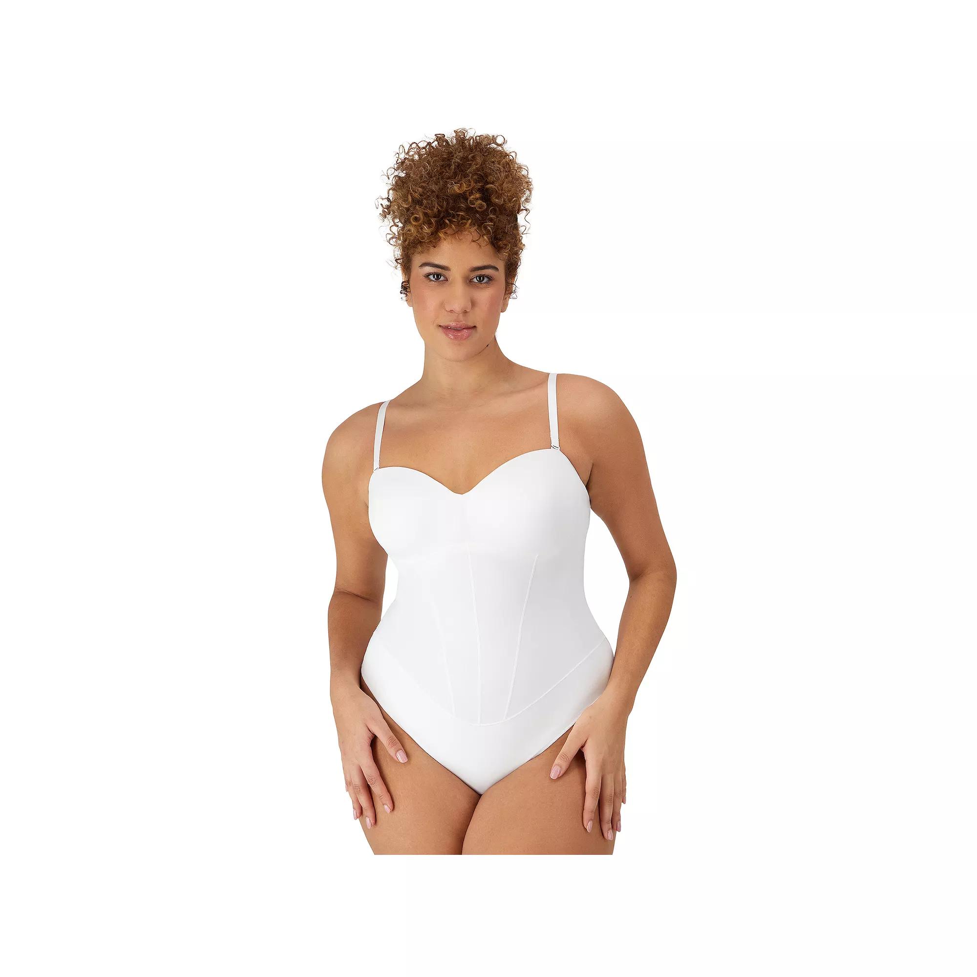 Maidenform Firm Control Shapewear Tummy Shaping Multiway Thong Bodysuit DMS131, Women's,  Product Image