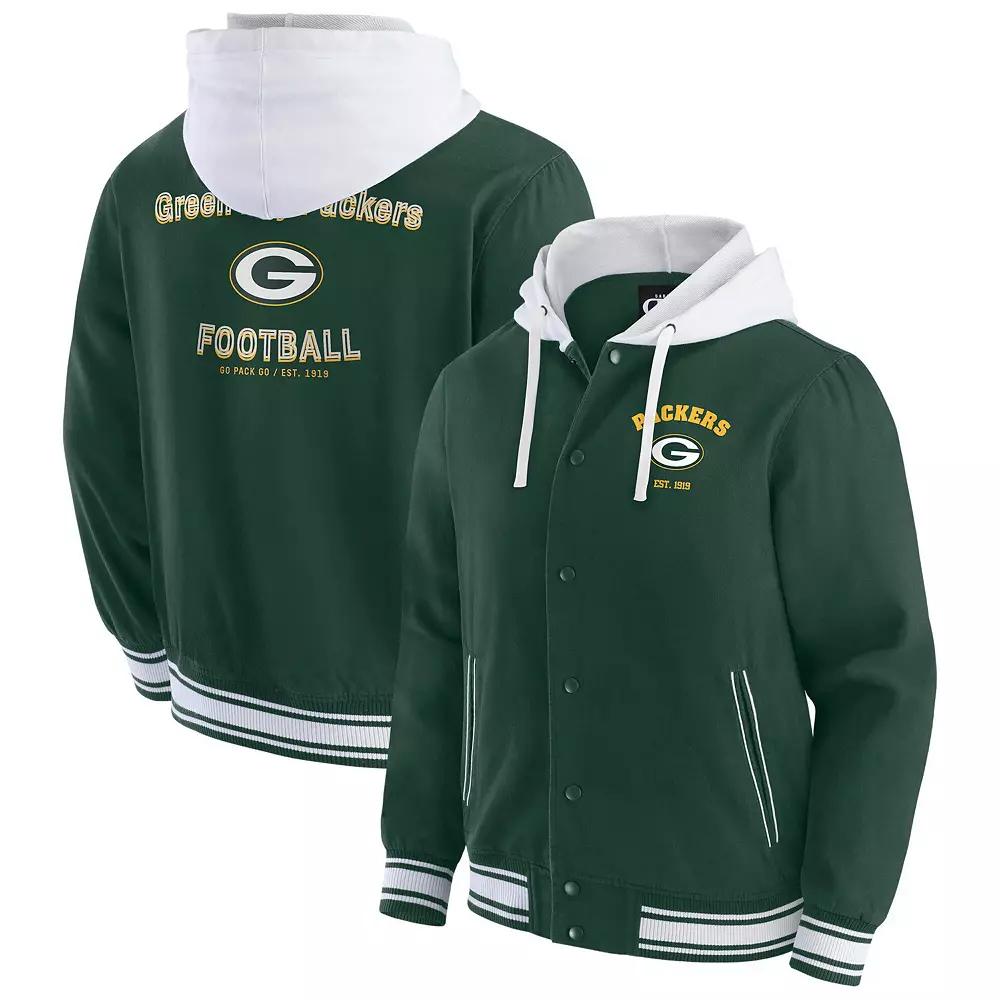 Men's Darius Rucker Collection by Fanatics Green Green Bay Packers Full-Snap Hoodie Jacket,  Product Image
