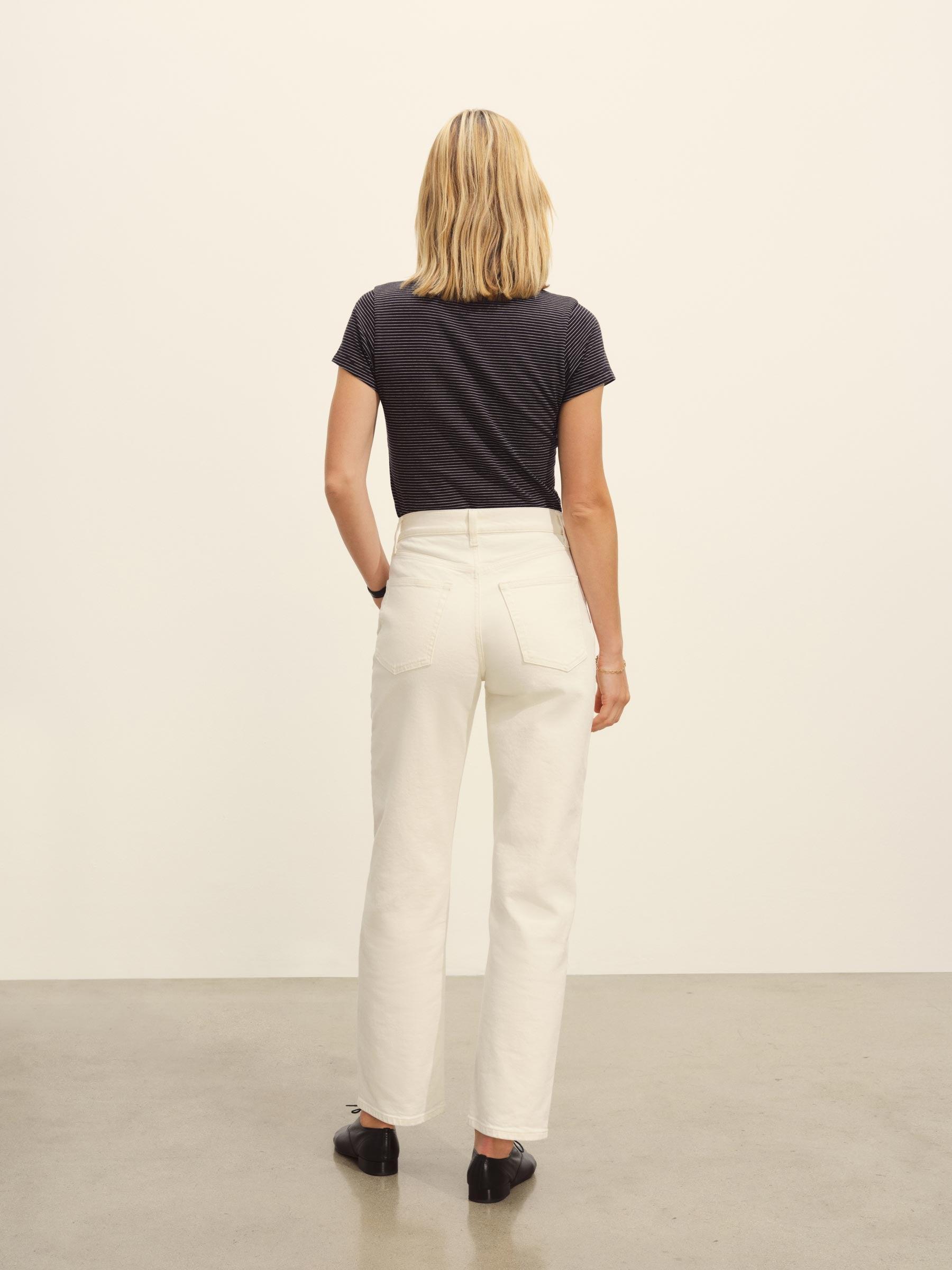 Navy/Natural Seaport Stripe Slim Crew Product Image