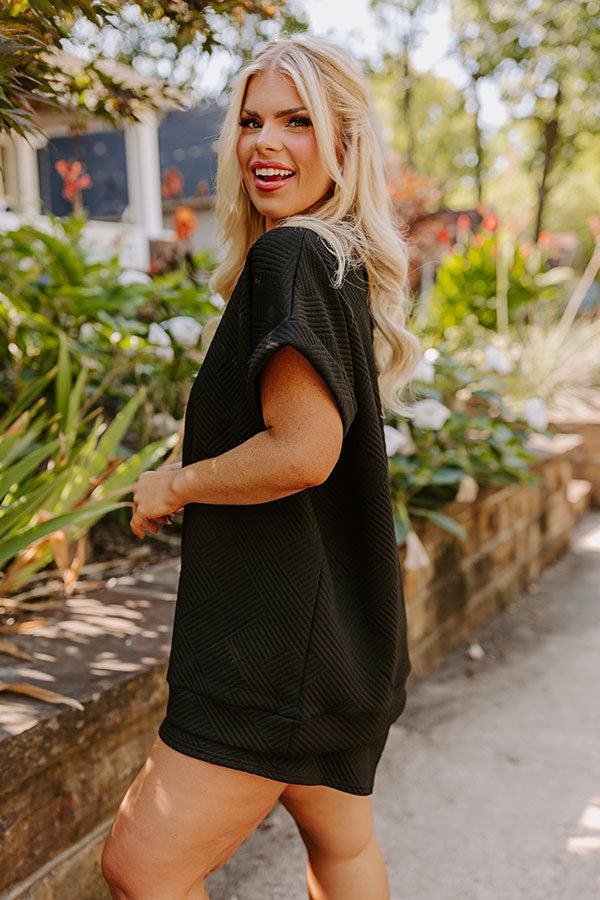 Coffee And Chit Chat Shift Top in Black Curves Product Image