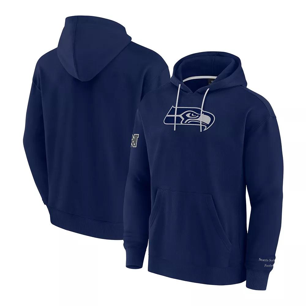 Men's Fanatics College Navy Seattle Seahawks Elements Pace Fleece Pullover Hoodie, Adult Unisex,  Product Image