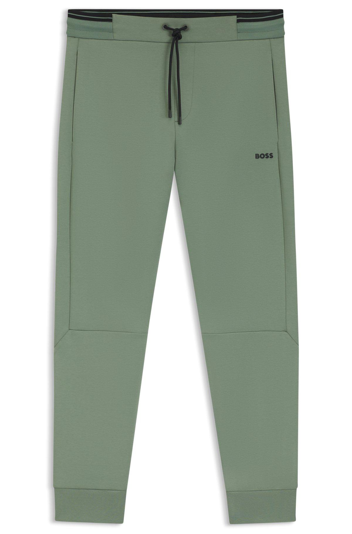 Cotton tracksuit bottoms with striped trims Product Image