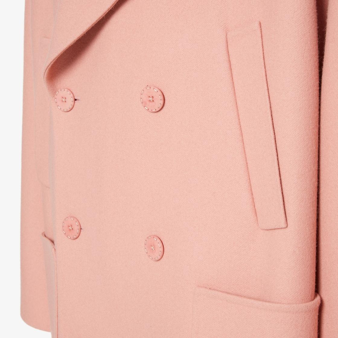 Coat Pale pink wool pea coat Product Image
